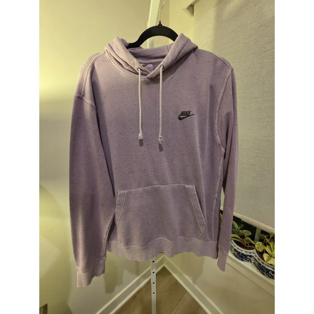 NIKE Sportswear Move To Zero Heathered Purple Hoodie‎ DA0680-596 Men's Size L